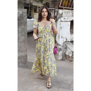 NWT Zara Paisley Floral Dress Size M cottage Prairie Romantic
